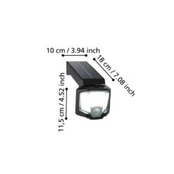 EGLO Z_Solar Wandlamp - LED - 16.5 Cm - Zwart -Eglo 232228fa866144998a1d3d7be5a26c00