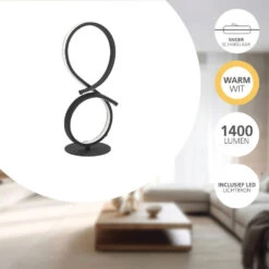 EGLO Serpins Tafellamp - LED - 40,5 Cm - Zwart/Wit -Eglo 23fd3a2fb5344380b924c609dbda42fa