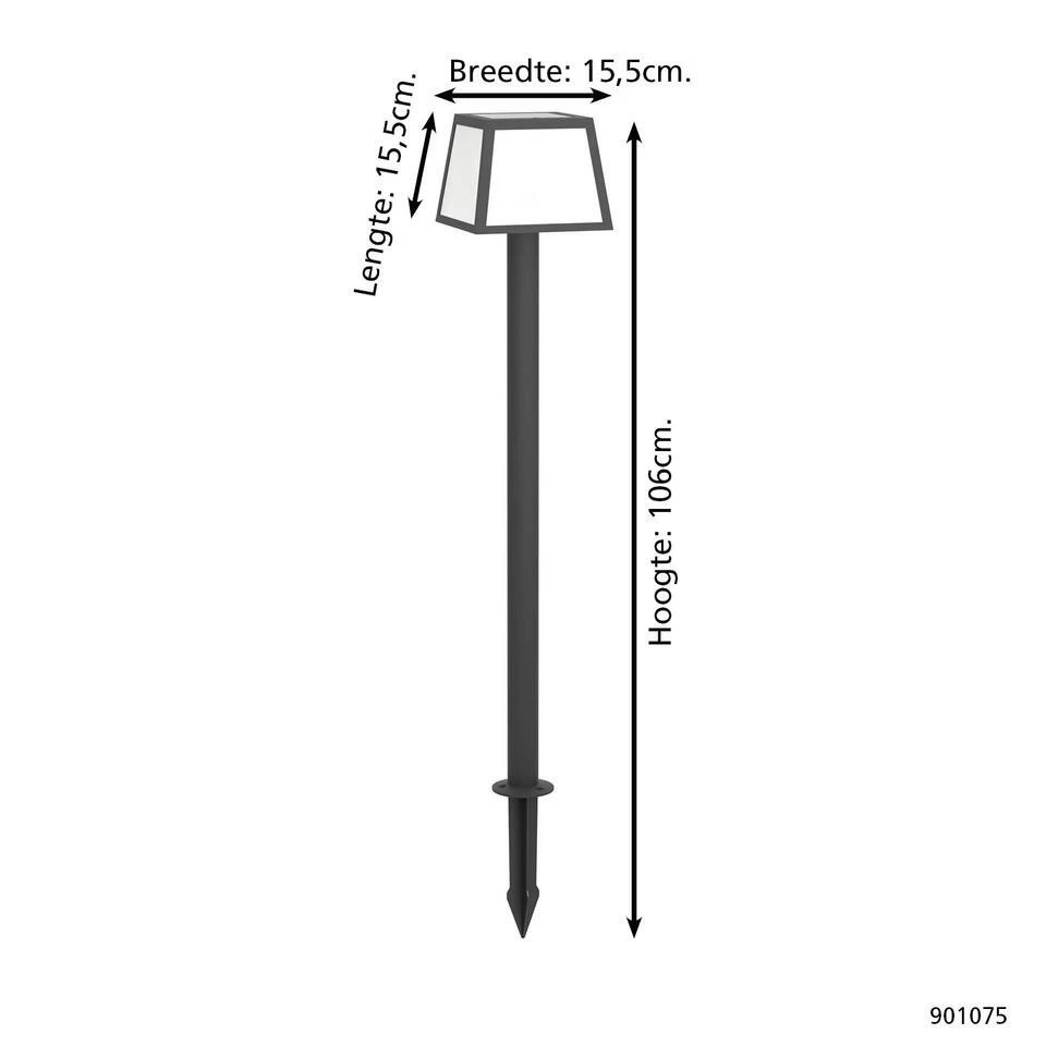 EGLO Altilia Solar Priklamp - LED - 106 Cm - Zwart/Wit 4 EGLO Altilia Solar Priklamp - LED - 106 Cm - Zwart/Wit - Afbeelding 4