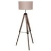 EGLO Vloerlamp LANTADA - Hout/Taupe Hout