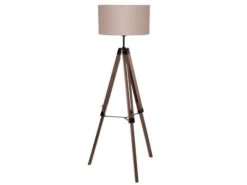 EGLO Vloerlamp LANTADA - Hout/Taupe Hout