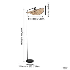 EGLO Marywell Staande Lamp - E27 - Hout - Zwart/Bruin 11 EGLO Marywell Staande Lamp - E27 - Hout - Zwart/Bruin -Eglo 3636dd54ae1d4d8a86a6fa81ff4cb025