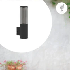 EGLO Salle Wandlamp - E27 - 31 Cm - Smoke - Zwart -Eglo 43fecb5761cf4a9d85e68327ef21c672