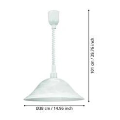 EGLO Alessandra Hanglamp - E27 - Glas/Kunststof - Wit -Eglo 472590e5b1c04d1f9d744836962106f7