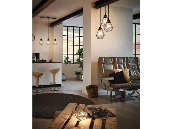EGLO Hanglamp TARBES - Zwart Zwart 2 EGLO Hanglamp TARBES - Zwart Zwart - Afbeelding 2