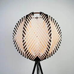 EGLO Waverton Staande Lamp - E27 - Textiel/Hout - Zwart/Wit -Eglo 4a2a65aacc6148e1bde667eb6fdf65c3