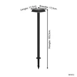 EGLO Dreoli Solar Priklamp - LED - 103,5 Cm - Zwart/Wit -Eglo 4d527e95c46d41c0b703c61254edd7c0