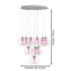 EGLO Ariscani 2 Hanglamp - E27 - Ø 65,5 Cm - Gekleurd Glas - Chroom 12 EGLO Ariscani 2 Hanglamp - E27 - Ø 65,5 Cm - Gekleurd Glas - Chroom -Eglo 5e443e27bcd04188b271b3c7bdc9e1b6