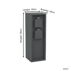 EGLO Park5 Stopcontact Zuil Buiten - 30 Cm - Antraciet 7 EGLO Park5 Stopcontact Zuil Buiten - 30 Cm - Antraciet -Eglo 5fb9f0cec2e446cc812bd590299036a9