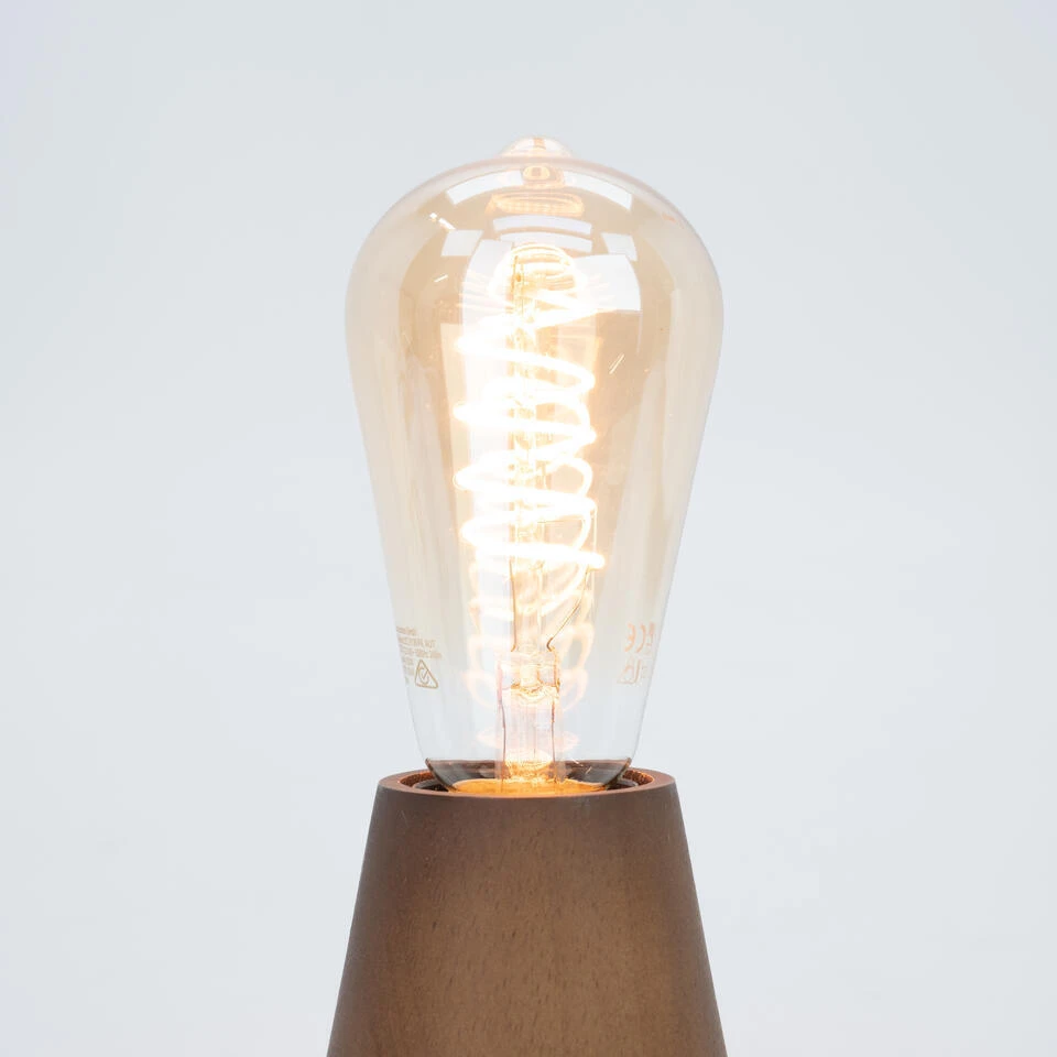 EGLO Asby Tafellamp - E27 - 10 Cm - Donkerbruin - Hout 4 EGLO Asby Tafellamp - E27 - 10 Cm - Donkerbruin - Hout - Afbeelding 4