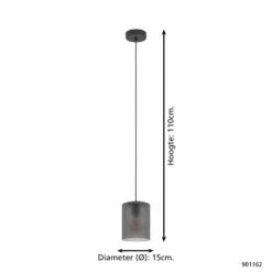 EGLO Colomera Hanglamp - E27 - Ø 15 Cm - Zwart/Mat Grijs 7 EGLO Colomera Hanglamp - E27 - Ø 15 Cm - Zwart/Mat Grijs -Eglo 683f9ced0a4a406ea3b69aba20303b3a