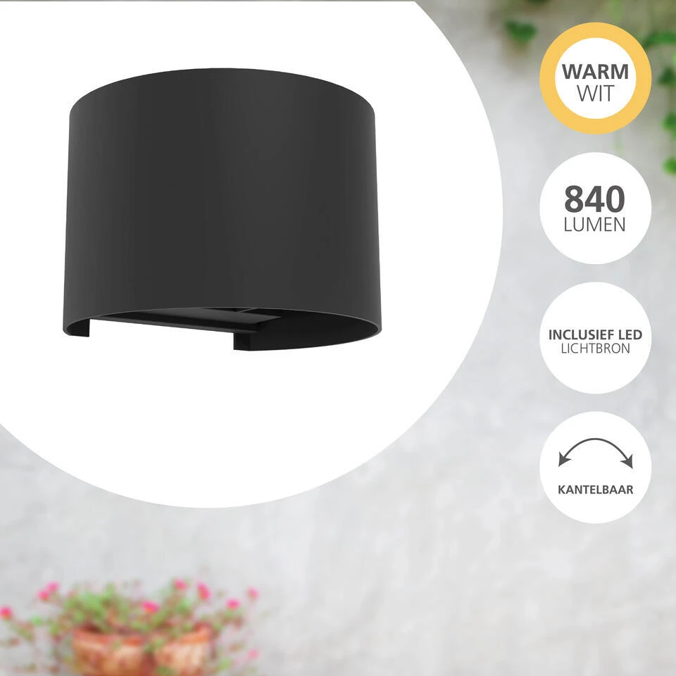 EGLO Calpino 3 Wandlamp - LED - IP54 - Binnen/- Zwart 2 EGLO Calpino 3 Wandlamp - LED - IP54 - Binnen/- Zwart - Afbeelding 2