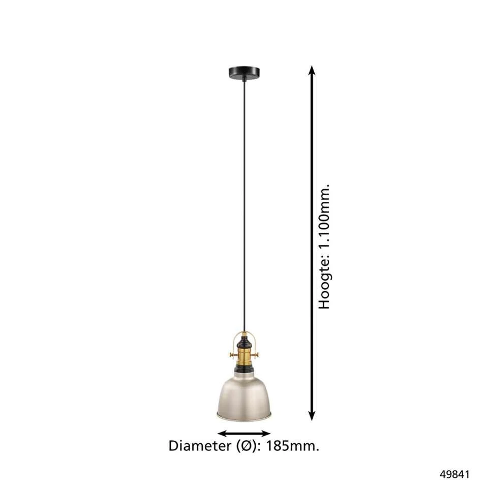 EGLO Hanglamp Gilwell - Champagne/zwart/brons - Ø18 Cm 3 EGLO Hanglamp Gilwell - Champagne/zwart/brons - Ø18 Cm - Afbeelding 3