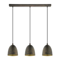 EGLO Hanglamp Safi 3-lichts - Bruin/goud