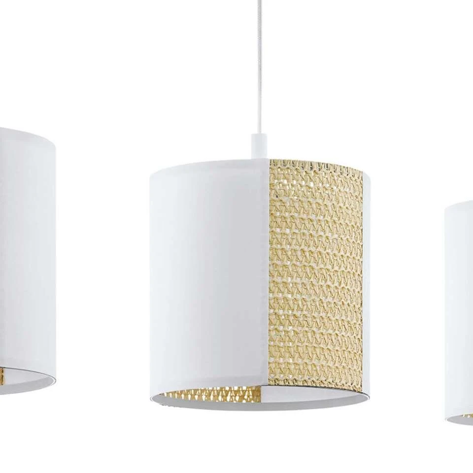 EGLO Hanglamp Arnhem 3-lichts - Wit/bruin 3 EGLO Hanglamp Arnhem 3-lichts - Wit/bruin - Afbeelding 3