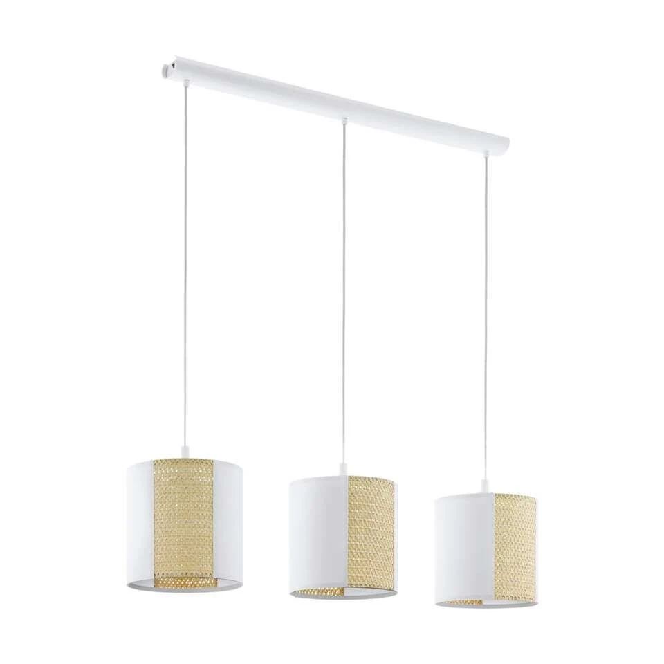 EGLO Hanglamp Arnhem 3-lichts - Wit/bruin 1 EGLO Hanglamp Arnhem 3-lichts - Wit/bruin