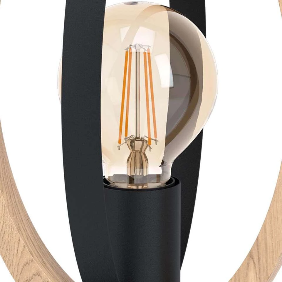 EGLO Tafellamp Basildon - Zwart/bruin 3 EGLO Tafellamp Basildon - Zwart/bruin - Afbeelding 3