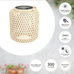 EGLO Marliano Solar Tafellamp - 24 Cm - Bruin/Zwart/Wit -Eglo 82c4b7847e734bbeb1ffc753370897e2