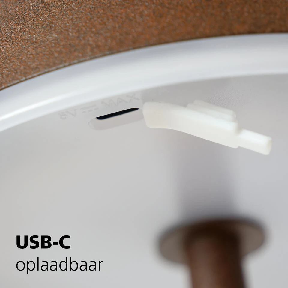 EGLO Mannera-L Staande Lamp - USB-C - H 140 Cm - Roestbruin 4 EGLO Mannera-L Staande Lamp - USB-C - H 140 Cm - Roestbruin - Afbeelding 4