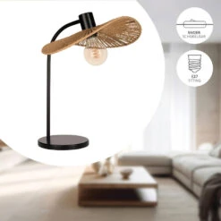 EGLO Siruela Tafellamp - E27 - H 46.5 Cm - Papier - Natuur -Eglo 965b47d203c4463ab5ddb6ad227c209d