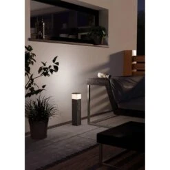 EGLO Park5 Stopcontact Zuil Buiten - E27 - 50 Cm - Antraciet/Wit -Eglo a74d1efe79b5449a9b7fb1bbd979ef7f