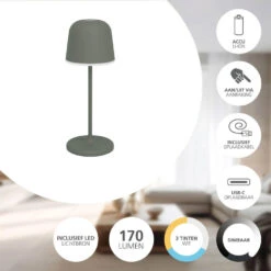 EGLO Mannera-S Tafellamp/Priklamp - USB-C - H 20 Cm - Groen 8 EGLO Mannera-S Tafellamp/Priklamp - USB-C - H 20 Cm - Groen -Eglo ab9f69e6b3e642258ef75cb98abd4eab