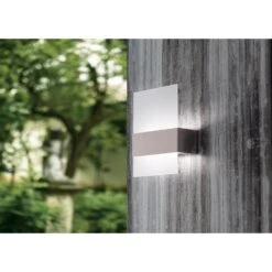 EGLONadela-Buitenverlichting-Wandlamp-LED-RVS-Wit -Eglo abf4d60440334dbeba2dd7ee1541aba3