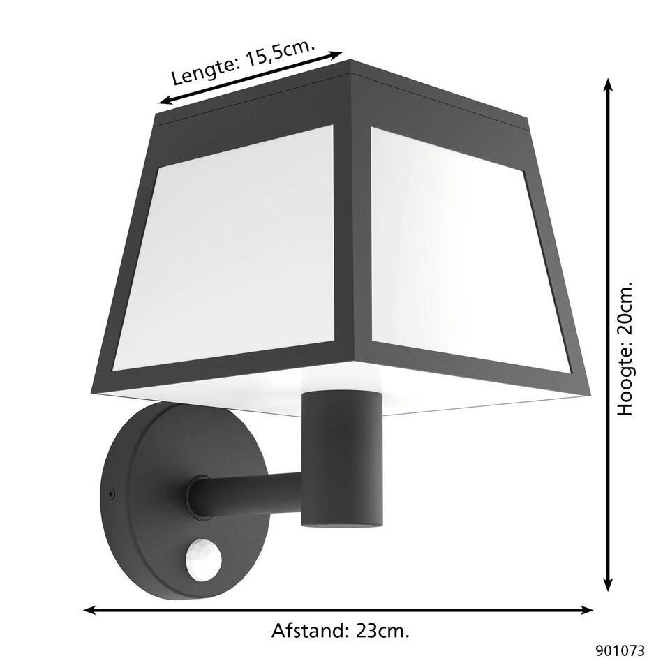 EGLO Altilia Solar Wandlamp - LED - 20 Cm - Zwart/Wit 4 EGLO Altilia Solar Wandlamp - LED - 20 Cm - Zwart/Wit - Afbeelding 4