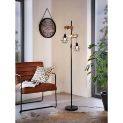EGLO Townshend 5 Vloerlamp - E27 - 166,5 Cm - Zwart, Bruin -Eglo bceb2728b843442b9af5bea2772a1070