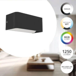 EGLO Connect.z Sania-Z Wandlamp - 20 Cm - Zwart - RGB - Zigbee -Eglo beb6951960ca4bf898170ed2ca293f80