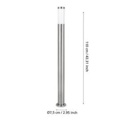 EGLO Helsinki Sokkellamp - Staande Lamp - - E27 - 7.5 Cm - RVS 7 EGLO Helsinki Sokkellamp - Staande Lamp - - E27 - 7.5 Cm - RVS -Eglo bf1f8eea341943b5a61ef7ccd319c931
