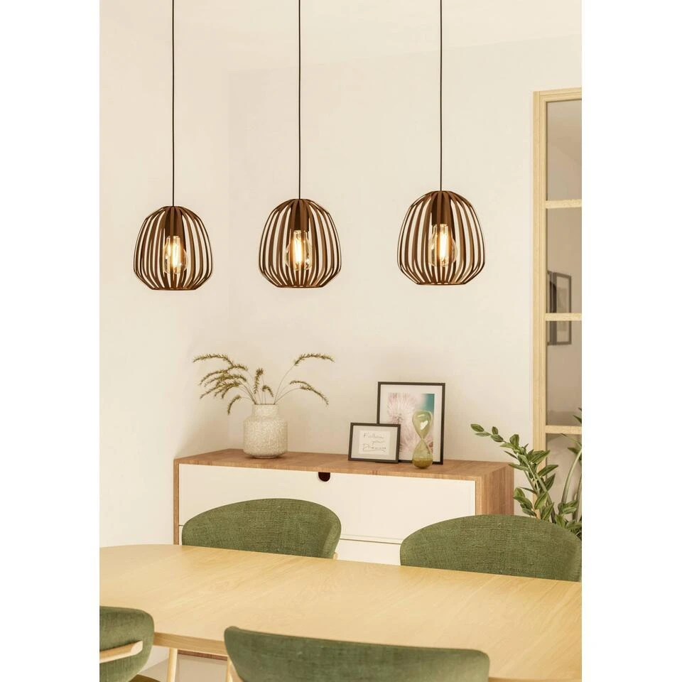 EGLO Espinal Hanglamp - 3xE27 - B 90 Cm - Brons - Staal 5 EGLO Espinal Hanglamp - 3xE27 - B 90 Cm - Brons - Staal - Afbeelding 5