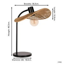 EGLO Siruela Tafellamp - E27 - H 46.5 Cm - Papier - Natuur -Eglo c815d268da494a3ca6e82c0e37f6e030