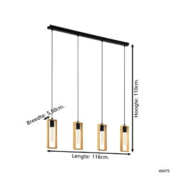EGLOLittletonHanglamp-E27-116cm-Zwart/Bruin 7 EGLOLittletonHanglamp-E27-116cm-Zwart/Bruin -Eglo ceb53d9fa08844ed96ad1dd878070f5b