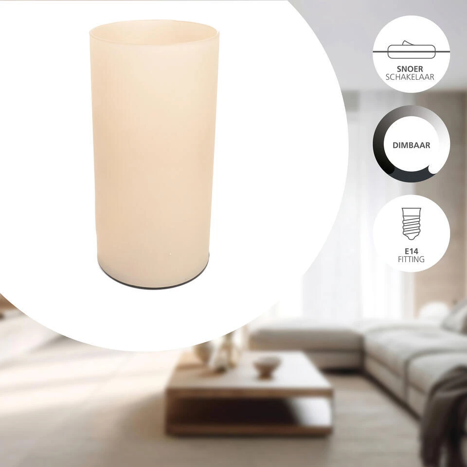 EGLO Geo Tafellamp - E14 - 20 Cm - Zandkleur/Beige 3 EGLO Geo Tafellamp - E14 - 20 Cm - Zandkleur/Beige - Afbeelding 3