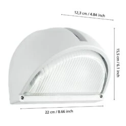 EGLO Onja - Buitenverlichting - Wandlamp - 1 Lichts - Wit - Helder -Eglo dd4f4fea72f349f09bf023a837096a0f