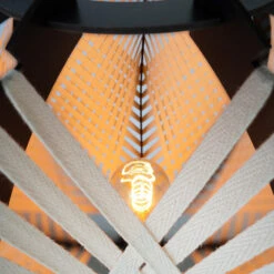 EGLO Waverton Staande Lamp - E27 - Textiel/Hout - Zwart/Wit -Eglo de7936f3e967456184017b62bebcfa1e