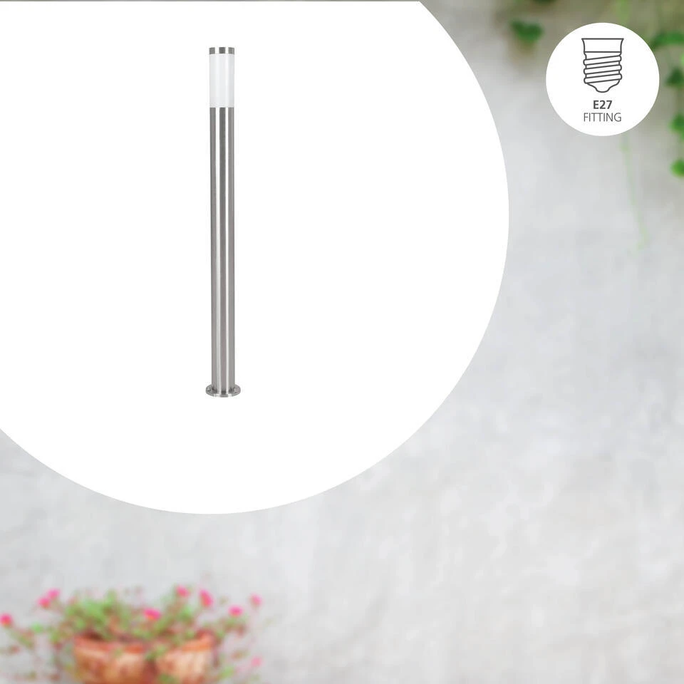 EGLO Helsinki Sokkellamp - Staande Lamp - - E27 - 7.5 Cm - RVS 3 EGLO Helsinki Sokkellamp - Staande Lamp - - E27 - 7.5 Cm - RVS - Afbeelding 3
