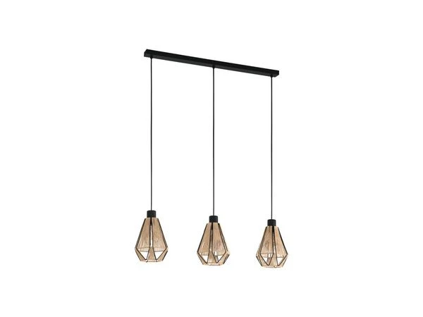 EGLO Hanglamp ADWICKLE - Zwart/Natuur Zwart 1 EGLO Hanglamp ADWICKLE - Zwart/Natuur Zwart