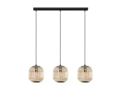 EGLO Hanglamp BORDESLEY - Hout Natuur Hout