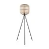 EGLO Vloerlamp BORDESLEY - Hout Natuur Hout