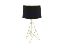 EGLO Tafellamp CAMPORALE - Messing/zwart Goud