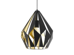 EGLO Hanglamp CARLTON 1 - Zwart/goud Zwart