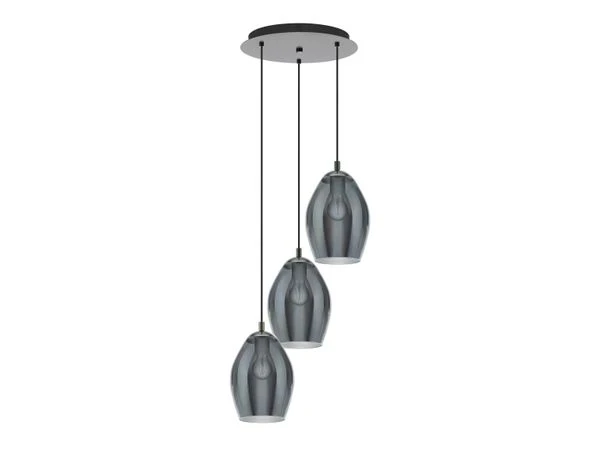 EGLO Hanglamp ESTANYS - Zwart Zwart 1 EGLO Hanglamp ESTANYS - Zwart Zwart