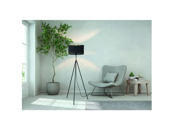 EGLO Vloerlamp ESTEPERRA - Zwart Goud Zwart 2 EGLO Vloerlamp ESTEPERRA - Zwart Goud Zwart - Afbeelding 2