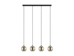 EGLO Hanglamp LEMORIETA 4x - Glas Goudkleur Goud