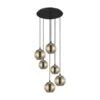 EGLO Hanglamp LEMORIETA 6x - Glas Goudkleurig Goud