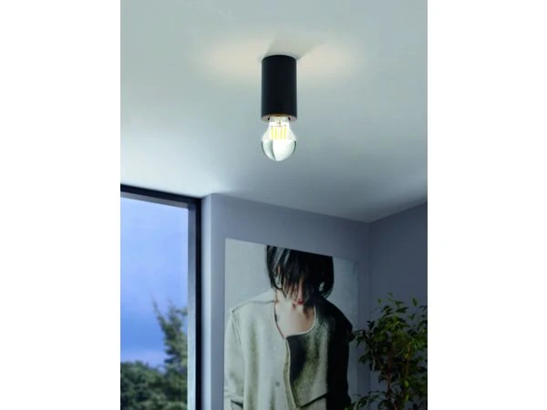 EGLO Plafondlamp SALUZZO - Zwart Zwart 2 EGLO Plafondlamp SALUZZO - Zwart Zwart - Afbeelding 2