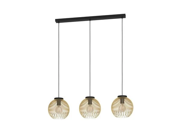 EGLO Hanglamp VENEZUELA - Zwart/Goud Zwart 1 EGLO Hanglamp VENEZUELA - Zwart/Goud Zwart